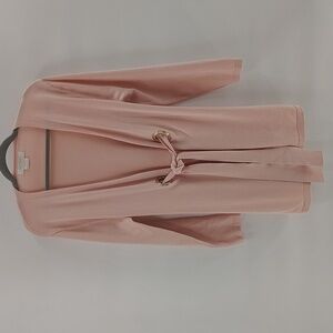 Coco Bleu Pink Long Sleeve Tie Knit Cardigan Size Medium
